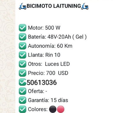 Bicimoto Eléctrica Laituning - 2/2