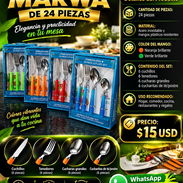 JUEGO DE CUBIERTOS MARWA DE 24 PIEZAS, NUEVO EN SU CAJA. ENTREGA DE FACTURA. VARIEDAD DE ARTÍCULOS PARA EL HOGAR - Img 57513423
