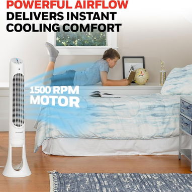 Ventilador oscilante de torre para toda la habitación con control remoto, color blanco y color negro-70usd - Img 116194701