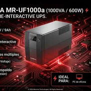 🎮⚓Backup 1000va/600W Marsriva, 1 batería de 12V 9Ah, 4 tomas de respaldo — 💲130 USD🎧 - Img 56734722