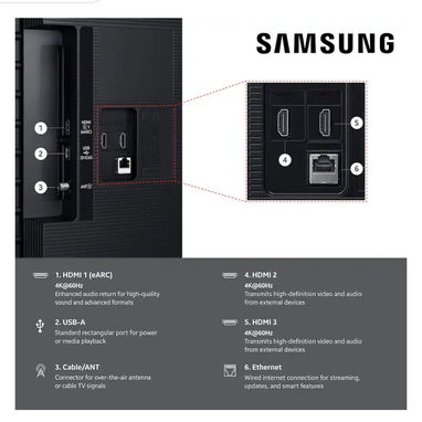 Samsung 65” Crystal UHD U8000F 4K Smart TV 2025 - Img 111244299