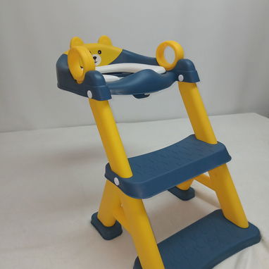 Inodoro Infantil con Escalera y Componentes Metálicos, Asiento Reductor con Escalera para Inodoro de Baño . - 4/6