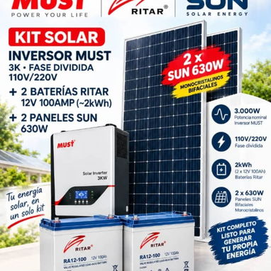 GRAN VENTA DE EQUIPOS SOLARES, BATERIAS Y PLANTAS DE ENERGIA. LLEVA TODO LO NECESAFIO EN UN SOLO LUGAR - 2/10