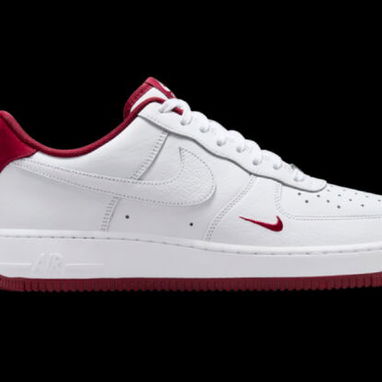 Zapatillas Nike Air Force 1 blancas con detalles en rojo burdeos #38.5 - 2/2