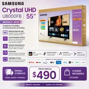 TV Samsung Crystal 4K UHD U8000FB de 55”, modelo 2025 Smart - Img 57145203