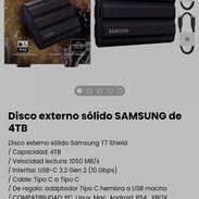 !!Disco externo sólido SAMSUNG de 4TB Nuevo en su caja/Modelo: Samsung T7 Shield!! - Img 45601181