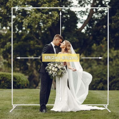 Arco blanco metálico desmontable para eventos - 2/2