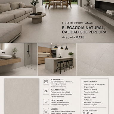 Porcelanato mate 60x60 - Img 125674043