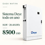 ⚡ Sistema Deye todo en uno 8 kW + 20.48 kWh | Respaldo para hogar y negocio - Img 58110886
