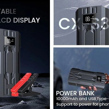 Arrancador de batería 12V CX-S303 con power bank 10000 mAh - 2/2