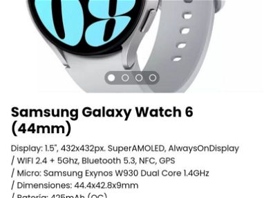 Reloj inteligente SAMSUNG* Reloj Galaxy Watch 4/ Samsung Watch 5 Pro/ Galaxy 6 Classic 40mm/ Samsung Galaxy Watch 6 43mm - Img 67608920