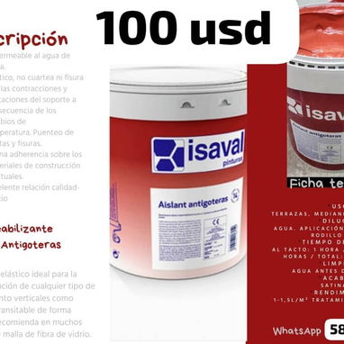 Impermeable euroquimica transitable antigoteras euroquimica 15 litros con fibras incorporadas no necesita mallas importa - Img 123697392
