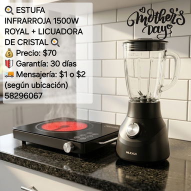 Combos de cafetera electrica, olla, freidora de aire, estufa infrarroja y de induccion, microondas, licuadora - Img 120765874