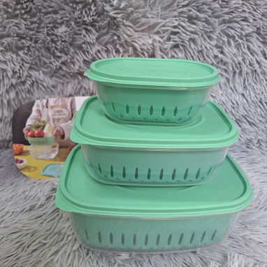 Set de tres pozuelos con escurridor sirven para microway - Img 122250944