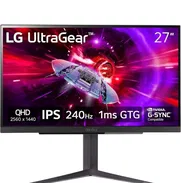 💓LG Monitor de juegos UltraGear QHD (2560x1440) de 27", 240Hz, 1ms, VESA DisplayHDR 400, G-SYNC y AMD FreeSync Premium, - Img 48951512
