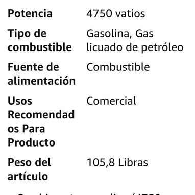 Planta eléctrica WEN 475 - Img 122760153