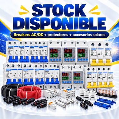 Breaker AC CHINT 25A-125A + DC TOMZN 50A/63A | Protector 80A | Paneles Solares | Garantía - 6/10