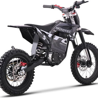 MotoTec 60V 2000W Moto eléctrica de cross Pro, color gris litio - 5/6