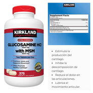GLUCOSAMINE HCI + MSM 1500mg 375 TABLETAS - Img 44331608
