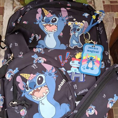 Set de mochila, merendero y cartuchera de Stitch - Img 125014838