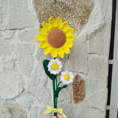 Flores eternas tejidas🌸 rosas, tulipanes, girasoles y más - Img 121028105