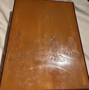 Caja japonesa de escriba, para poner tinta y pinceles papel adentro . - Img 50491976
