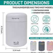Humidificador Ultrasónico H₂O – EVERIZ - Img 56951365