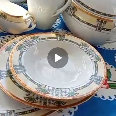 Juego de vajilla antiguo de porcelana fina de Bohemia - Img 123538977