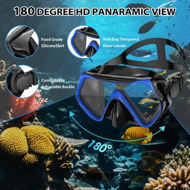 Kit de careta y snorkel/ Marco Azul. - Img 124005369