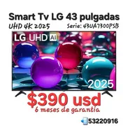 📺 Televisor SmarTV LG 43 pulgadas‼️UHD 4K 2025‼️6 meses de garantía ‼️ - Img 53071258