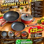 JUEGO DE SARTENES Y OLLA Y1298, FACTURA Y GARANTÍA. VARIEDAD DE ARTÍCULOS PARA EL HOGAR, ELECTRODOMÉSTICOS, ETC - Img 57264510