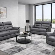 Juego de sala moderno reclinable (Gris oscuro) - Img 54926960