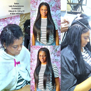 Extensiones de cabello natural,Moños naturales,Pelucas lace frontal,Trenzas,Crochet,Keratina, Botox,Pestañas,Tratamiento - Img 121731018