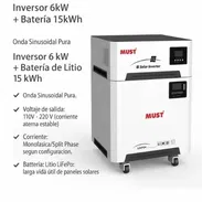CONJUNTO TODO EN UNO MARCA MUST. INVERSOR 6000 W Y BATERÍA 15 KWH - Img 57749645