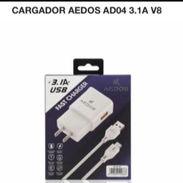 CARGADOR COMPLETO V8 CARGA RÁPIDA 3.1 A Y CABLE V8 CARGA RÁPIDA MARCA AEDOS. - Img 55238448