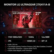 LG UltraGear 27” FHD / IPS / 144Hz / 1ms — 💲180 USD - Img 55705508