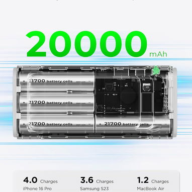 🔋 POWER BANK TALIX 20000MAH 190W TOTAL 140W USB-C PARA LAPTOP – ENVÍO DISPONIBLE + GARANTÍA - 3/9
