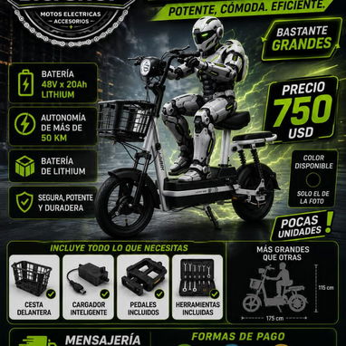 Moto, bicimoto y triciclo y mucho más MOTO DE COMBUSTIÓN, ELÉCTRICA, TRICICLO Y AUTOS.  Wa.me/53307798 Puede añadir a fa - 3/5