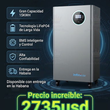 Baterías LiFePO4 (Litio) para sistemas solares y de respaldo energético / Batería kit solar - 3/4