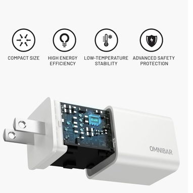 🔌 Cargador OMNIBAR USB-C 30W GaN – ¡Carga Rápida en Miniatura! 🔌 - 3/4