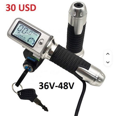 H07 Vendo puños con acelerador y chucho para bicicletas eléctricas de 36V y 48V - Img 127847769