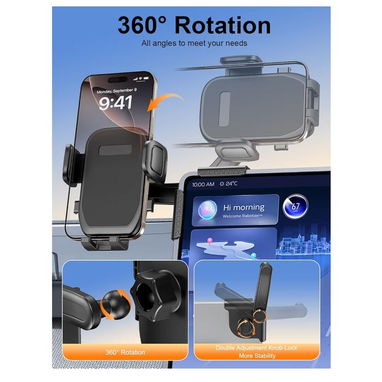 Soporte de teléfono para carros compatibilidad universal ajustable hasta 360° - Img 113952151