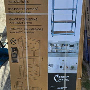 🚧 Estantería Modular Metálica con 5 Baldas Plateado Marca 7SevenHouse 🚧 - Img 117807237