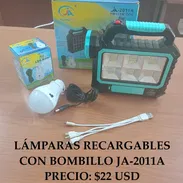 LÁMPARAS RECARGABLES CON BOMBILLO JA-2011A, ENTREGA DE FACTURA, VARIEDAD DE LÁMPARAS RECARGABLES CON PANEL SOLAR, ETC - Img 55301278