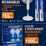 Ventilador recargable+ lámpara recargable - Img 55419707