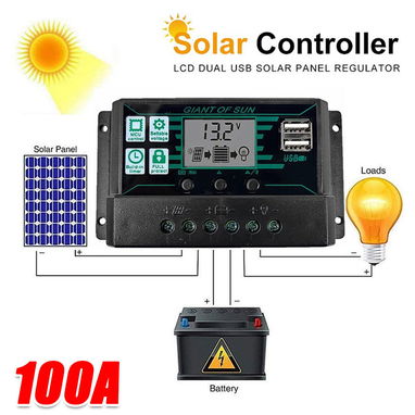 Control de carga de panel solar 100A  MPPT y PWM leer dentro - 2/7
