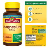 Magnesio de 250 mg de 100 tabletas nuevos y sellados - Img 48083040