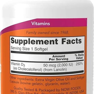 Vitamina D-3 1000IU (25mcg) 2000 IU (50 mcg) 5000 IU (125 mcg) - Img 110984606