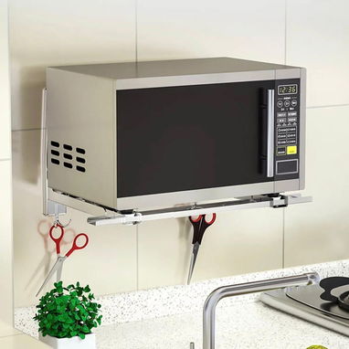 Soporte micro - Estante para horno microondas, estante de cocina, cocina de acero inoxidable 304 plegable para microonda - Img 116185855
