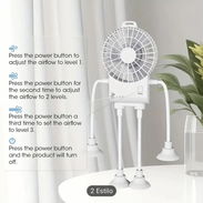 Ventilador recargable  estilo práctico con más de 6 horas de duración de 3 velocidades - Img 54598889
